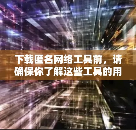 下载匿名网络工具前，请确保你了解这些工具的用途和潜在风险，并遵守当地法律法规。以下是一些常用的匿名网络工具的示例