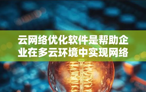 云网络优化软件是帮助企业在多云环境中实现网络性能和成本优化的重要工具。以下是对云网络优化软件的详细分析