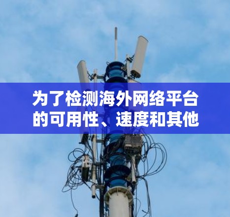 为了检测海外网络平台的可用性、速度和其他特性，您可以使用以下工具和方法