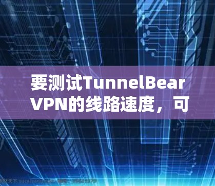 要测试TunnelBear VPN的线路速度，可以按照以下步骤进行